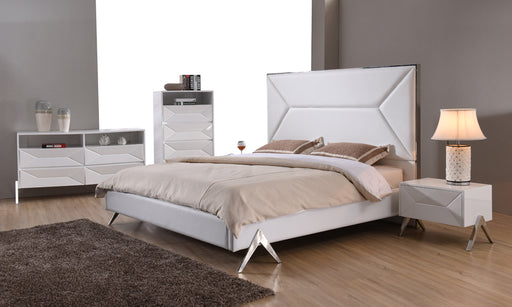 Queen Candid Modern White Bedroom Set