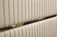 Sterling Modern Beige Bonded Leather & Gold Bed