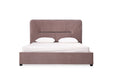 Duke Modern Grey Velvet & Black Gun Chrome 4-Piece Bedroom Set