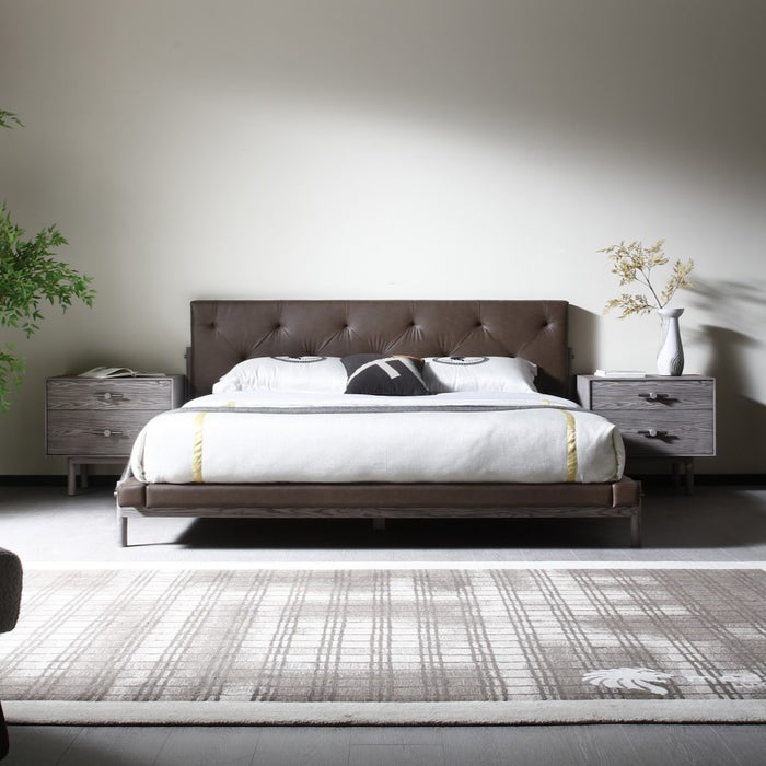 BD2406 - Brown Vegan Leather Bed