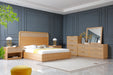 Eastern King Gavin - Modern Natural Ash + Rattan Bedroom Set