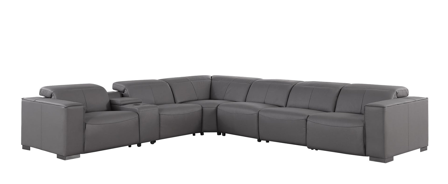 Global United 1208 Dark Grey 7PC Sectional