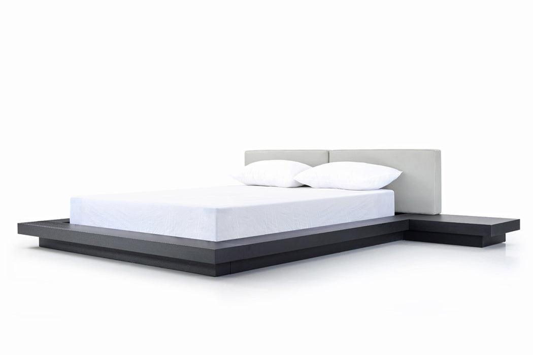 Opal Modern Wenge & Grey Platform Bed