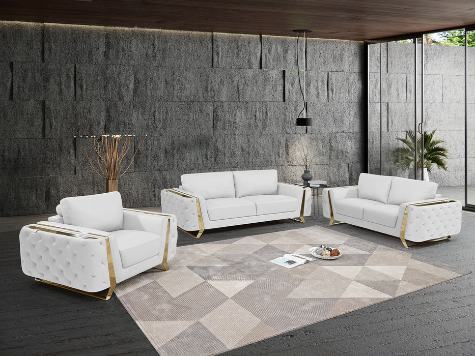 1050 Power Recliner - White