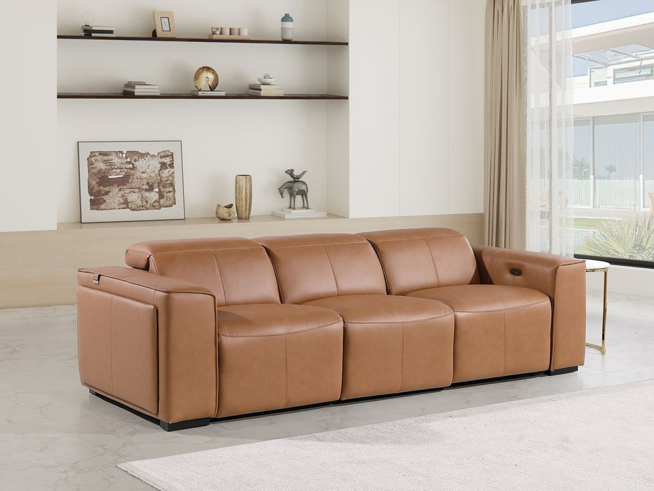 DivanItalia 1224 Power Reclining Sofa – Cognac