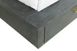 Manchester- Contemporary Platform Dark Grey Q Bed