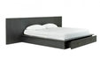 Manchester- Contemporary Platform Dark Grey Bed with Two Nightstands