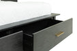 Manchester- Contemporary Platform Dark Grey Q Bed