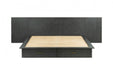 Manchester- Contemporary Platform Dark Grey Bed with Two Nightstands