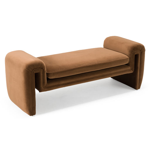 Bentley - Modern Brown Velvet Bench