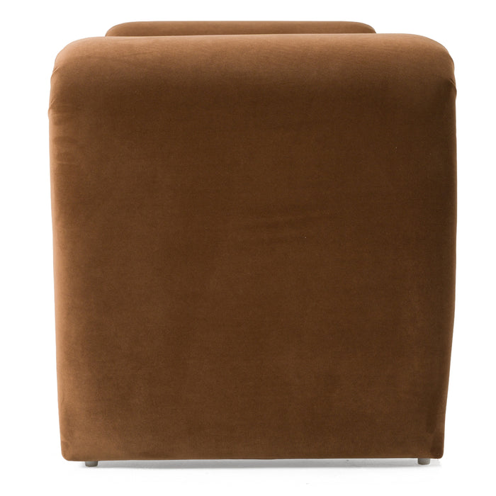 Bentley - Modern Brown Velvet Bench