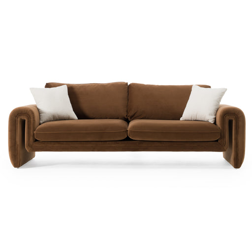 Bentley - Modern Brown Velvet Sofa