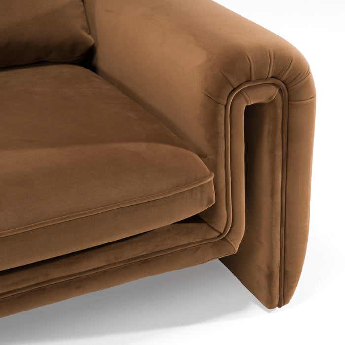 Bentley - Modern Brown Velvet Sofa