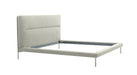Bergeron - Eastern King Contemporary Cream Woven Fabric Bed