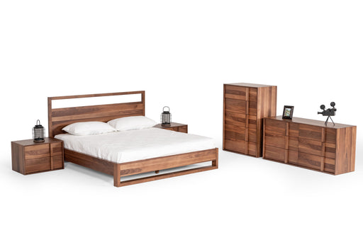 Queen Berlin - Modern Walnut Bed