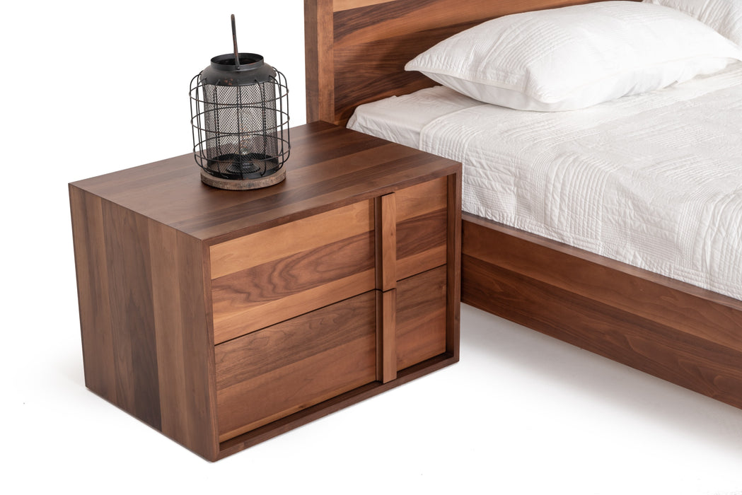 Eastern King Berlin - Modern Walnut Bedroom Set