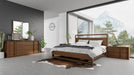 Eastern King Berlin - Modern Walnut Bedroom Set