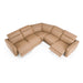 Bianca - Modern Brown Leather Sectional Sofa w/ 3 Recliners