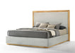Eastern King Santa Barbara - Modern Grey Fabric + Natural Bed