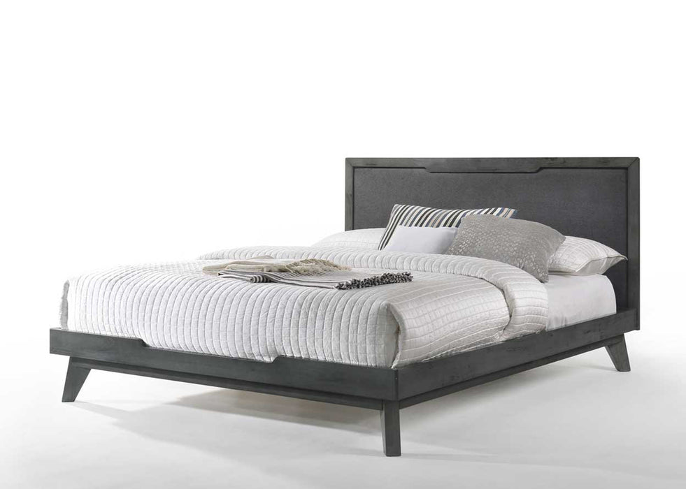 Soria Modern Grey Wash Bedroom Set