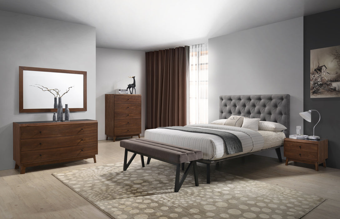 Gibson Modern Grey Fabric Super King 76" x 84" Bed