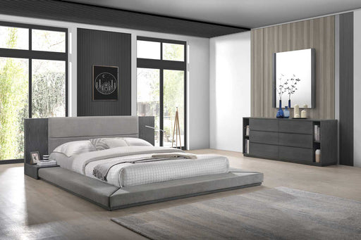 Eastern King Jagger Modern Grey Bed