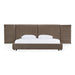 Breslow - Modern Dark Taupe Velvet Bed