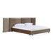 Breslow - Modern Dark Taupe Velvet Bed