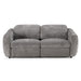 Brevig - Modern Grey Fabric Sofa w/ 2 Recliners