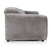 Brevig - Modern Grey Fabric Sofa w/ 2 Recliners