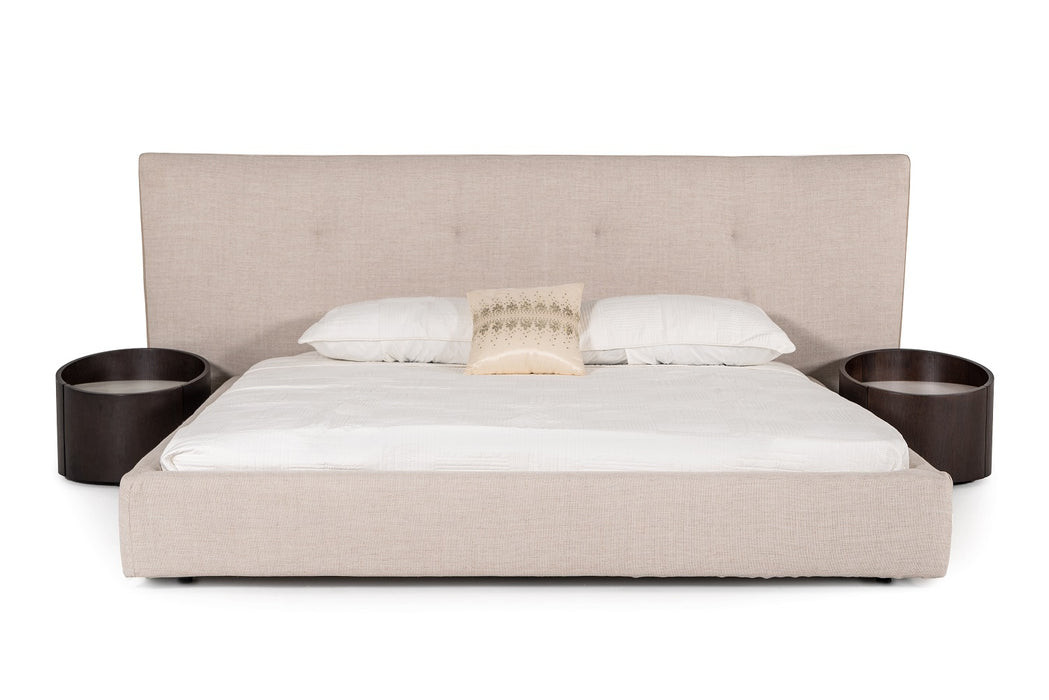Brittany - Modern Beige Fabric Bed