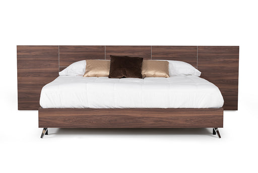 Queen Brooklyn Italian Modern Walnut Bed