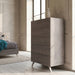Bronx Italian Modern Faux Concrete & Grey Chest