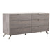 Bronx Italian Modern Faux Concrete & Grey Dresser