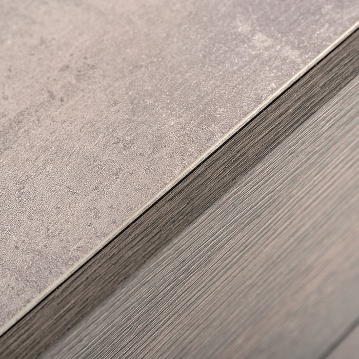 Bronx Italian Modern Faux Concrete & Grey Dresser