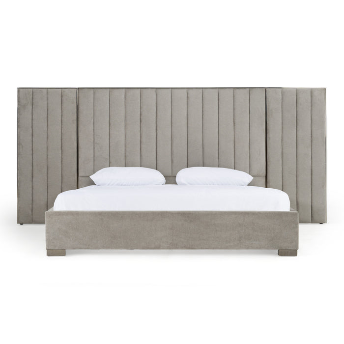 Buckley - Modern Grey & Black Stainless Steel Bed
