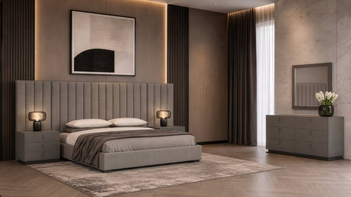 Buckley - Grey & Black Stainless Steel Bedroom Set