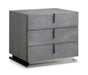 Buckley Modern Cracked Grey 3-Drawer Nightstand