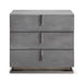 Buckley Modern Cracked Grey 3-Drawer Nightstand