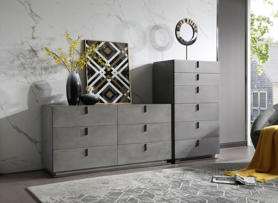 Buckley - Modern Grey Crackle Chest