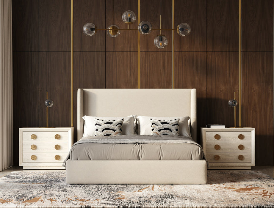 Byrne - Modern Beige Fabric Bed