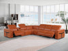 1126 DivanItalia Cream 7pc-3PR L-Shaped Sectional