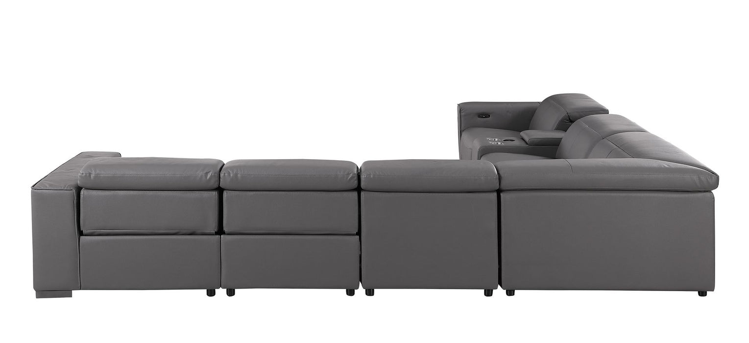 Global United 1208 Dark Grey 7PC Sectional