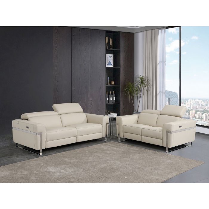 DivanItalia 990 Power Reclining Loveseat | Italian Leather
