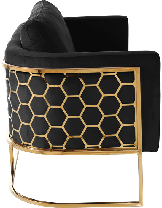 Casa Black Velvet Sofa
