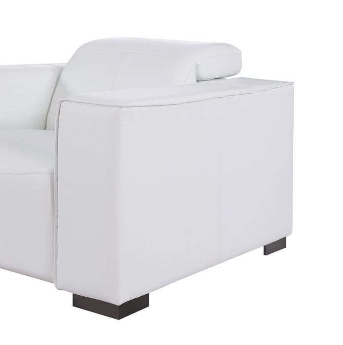 Global United 1208 White 6PC Sectional