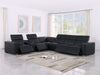 Global United 1208 Black 7PC Sectional