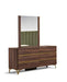 Calabria Modern Walnut Mirror