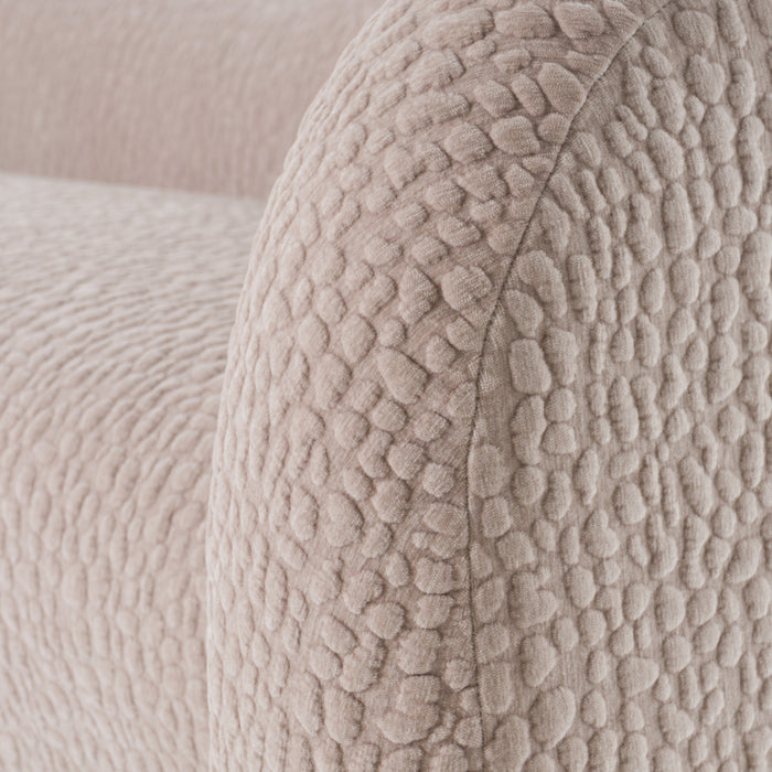 Calico - Contemporary Beige Pebble Fabric 4-Seat Sofa