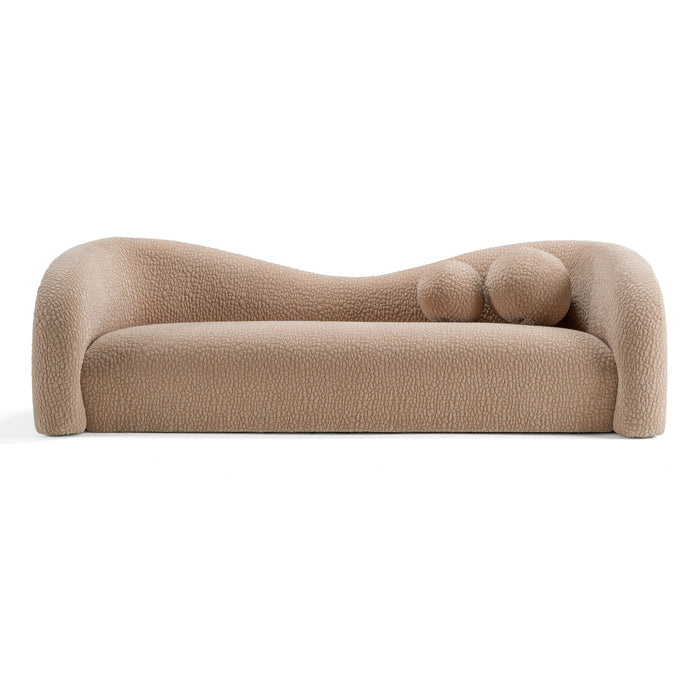 Calico - Contemporary Tan Fabric 4-Seat Sofa